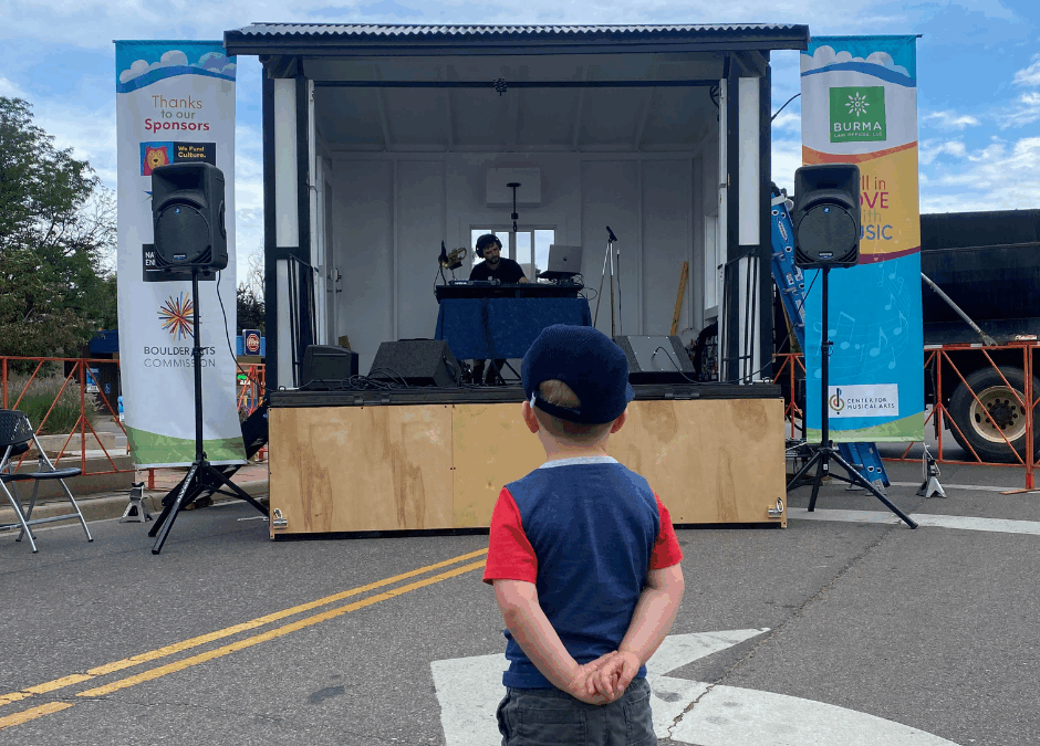 Tiny Stage at Art Night Out, Lafayette