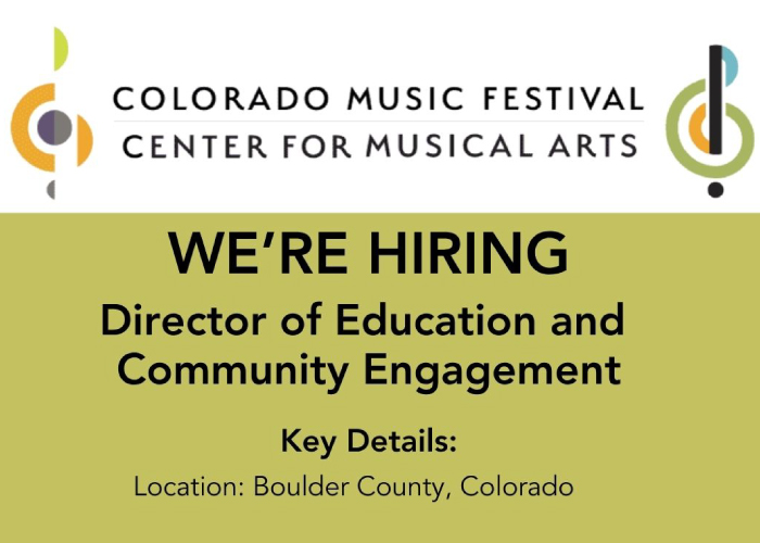 Now Hiring – Director of Education & Community Engagement